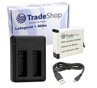 Juego 2 en 1: batería de Repuesto IS360XB 1150 mAh + Cargador Dual USB con Cable Micro USB para cámara Insta360 One X.