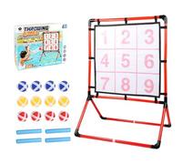 Juego 2 en 1 Nine-Square - Fun Anywhere | Sticker Ball Throwing Toy for Indoor Outdoor Play | for Parent-Child Interactive Educational Fun, Develops Skills Portable Easy Setup Pool Beach