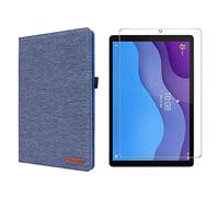 Juego 2 en 1 para Lenovo Tab M10 2nd 2020 TB-X306F TB-306X 10.1 Pulgadas con Funda de Tableta Inteligente + Cubierta Protectora de Vidrio Templado