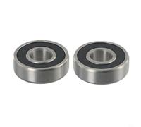 Juego 2 Rodamientos 6000-2RS para Eje Bici | para acero , sellado doble, 10x26x8mm, ideal eje para rueda, bajo mantenimiento(6000-2RS)
