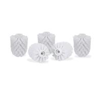 Juego 20 Cepillos de Recambio Escobilla de Baño, Plastico, Rosca de 9,5 mm y Diámetro de 8 cm, Blanco