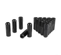 Juego 20 Tuercas para rueda M12x1.5 Aluminio Negro Cono Cerrado 60° para Ford para escort para galaxy para s-max Ranger - Tornillos Neumáticos