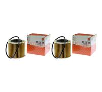 Juego 2x MAHLE KNECHT OX 416D1 Filtro De Aceite