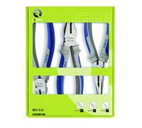 Juego 3 alicates (universal 180mm, cortante 160mm, semirredondo 200mm)