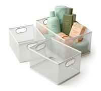 Juego 3 cestas metálicas - almacenaje, estantería, baño y utensilios