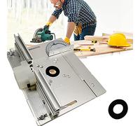 Juego 3 Insertos Fresadora, Mesa Fresadora Routers Aleación Aluminio Flip Board MáQuina Corte Grabado Herramienta Auxiliar Mitre Gauge Mesa Sierra Bancos Para Trabajar Madera Router Accesorios