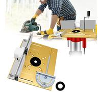 Juego 3 Insertos Para Fresadora, Mesa Fresadora Routers Aleación Aluminio Flip Board Máquina Corte Grabado Herramienta Auxiliar Mitre Gauge Mesa Sierra Bancos para Trabajar Madera Router Accesorios