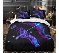 Juego 3 Piezas Microfibra Bow and Arrow Funda de Edredón Impresión 3D Fundas Almohada Transpirable Neon Fantasy Funda Edredon Cremallera Oculta for Adolescentes Super King（260x220cm）