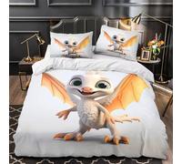 Juego 3 Piezas Microfibra Impresión 3D Cute Dragon Baby Juego Fundas Edredón Diseño 3D Fundas Almohada Antialérgica Coon Fantasy Funda de Edredón for Adolescentes Super King（260x220cm）