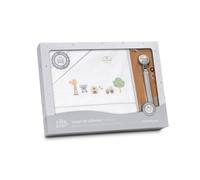 Juego 3 Sabanas Cuna 60x120 100% Algodon con Sabana Bajera Transpirable Ajustable Lavable + Encimera y Funda Almohada Suave Pack Descanso de Bebes y Recien Nacidos Granja + Chupetero Regalo