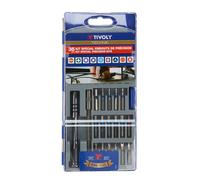 Tivoly Juego de precisión 11501570026 – 35 pz (mango, portapuntas, puntas ranura, PH, hexa, Torx, TX Tamper)