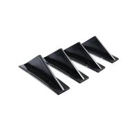 Juego 4 Alerones Difusores Labio para Parachoques Trasero Inferior Coche, Divisores ala Tipo Aleta Tiburón Accesorios Universales Modificados Coche(Bend Black)