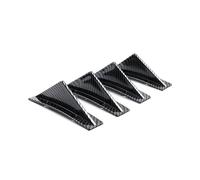 Juego 4 Alerones Difusores Labio para Parachoques Trasero Inferior Coche, Divisores ala Tipo Aleta Tiburón Accesorios Universales Modificados Coche(Bend Carbon Fiber)