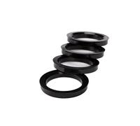 Juego 4 anillos centrales para cubo rueda plástico rígido PE (60,1-63, 60,1-64,1,1-66,1-67,1-71,5 y,1-73, mm) Espaciadores Ruedas(60.1-67.1mm)
