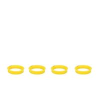 Juego 4 Anillos Centrales Universales Cubo Rueda Coche ABS 73.1 A 67.1 Mm Diámetro Exterior 73.1 Mm Diámetro Interior Y 67.1 Mm Diámetro Interior Espaciadores Ruedas(66.6-57.1-Yellow)