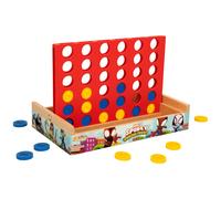 Juego 4 en Raya de Madera WOOMAX Spidey, 24x15x16 Cm, Azul y Amarillo