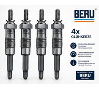 Juego 4 Glühkerzen BERU GV666 M12x1,5 Para Ford M12x1,5 11,5V 16A 12mm