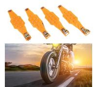 Juego 4 para cadenas Nieve para SUV y Todoterreno Juego 4 para | Clavos para acero importado, seguridad hielo, conducción segura, 4 unidades, para fácil montaje(Yellow)