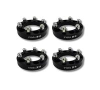 Juego 4 separadores Aluminio Anodizado Negro CNC compatible con Toyota, Mitsubishi etc tornilleria incluida m12x1.5, medidas 30mm 6x139,7 CB110