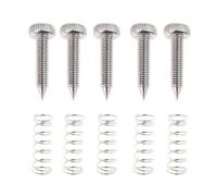 Juego/5 uds. De muelles de martillo de Pedal de batería de Metal + tornillos plateados for baterista