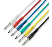 Juego 6 cables jack 6,3mm mono 0,30m adam k3ipp0030set