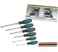 juego de 6 destornilladores con mango antiresbalante mannesmann m11113-6