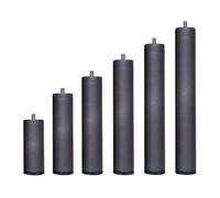 Miroytengo Juego 6 Patas 15 cm cilíndricas Metalicas Altura Especial, Antiruido para Base Tapizada o Somier