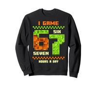 Juego 67 Horas por día Six Seven Gamer Pixel Sudadera