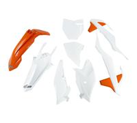 Juego 8 piezas de revestimientos de plástico blanco/naranja UFO PLAST 2 unidades