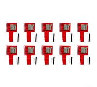 Juego a granel de 10 tarjetas Tf rojas de soporte para protocolo Spi para uso con Arduino y otros microcontroladores para ideal para reproductores MP3 y aplicaciones de almacenamiento móvil en