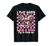 Juego a los Dardos como una niña, Tablero de Dardos, niña, Coqueta, Arco Camiseta