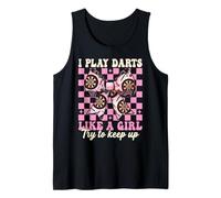 Juego a los Dardos como una niña, Tablero de Dardos, niña, Coqueta, Arco Camiseta sin Mangas
