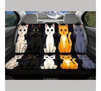 Juego adorable de 2 tapetes protectores para asiento trasero de coche con gatos, para la mayoría de modelos de coche, accesorios de interior duraderos, unisex