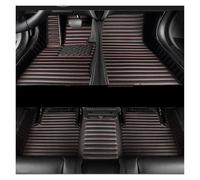 Juego Alfombrillas Coche Alfombrilla De Coche De Cuero Sintético A Rayas 5D para Citroen para C5 2010-2016 Accesorios Interiores Alfombrillas Coche(Black Red 5 Seat)