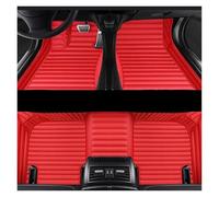 Juego Alfombrillas Coche Alfombrilla De Coche De Cuero Sintético A Rayas 5D para Citroen para C5 2010-2016 Accesorios Interiores Alfombrillas Coche(Red 5 Seat)
