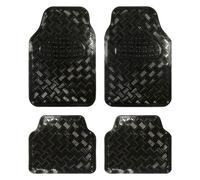 Juego alfombrillas coche carbono negro tunning símil