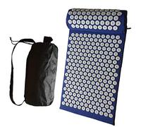 Juego Almohadas y Tapetes Acupresión, Colchoneta Presión con Pinchos para Yoga para Dolor Espalda y la Ciática Masaje Espalda Relajación Muscular Recuperación Post Deportiva (Blue)