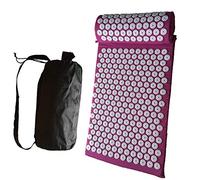 Juego Almohadas y Tapetes Acupresión, Colchoneta Presión con Pinchos para Yoga para Dolor Espalda y la Ciática Masaje Espalda Relajación Muscular Recuperación Post Deportiva (Purple)