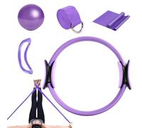 Juego Anillo Pilates, Kit Pilates essential Mujeres, Bandas Resistencia Bola Yoga, Anillo Círculo Pilates Para Piernas, Brazos Y Muslos, Pérdida Peso, Equipo Ejercicios Entrenamiento Casa Gimnasio