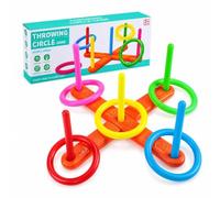 Juego Anillos Plásticos para Niños, Diversión y Coordinación Mano-Ojo en Interiores y Exteriores, para Exteriores, Style to 2