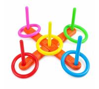 Juego Anillos Plásticos para Niños, Diversión y Coordinación Mano-Ojo en Interiores y Exteriores, para Juego Activo, Style to 1
