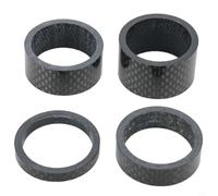 Juego Arandelas Carbono 1-1/8" Ligero MTB Ruta | carbono pura, peso ultraligero, ajuste para preciso altura, compatible 28.6mm, ideal MTB y ruta