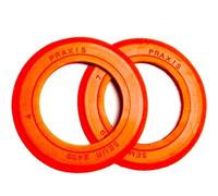 Juego Arandelas de Goma Praxis, Naranja