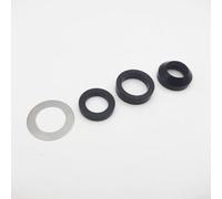 Juego Arandelas Eje Bici 7.5mm Aleación Ligera | Aleación de aluminio, acabado negro, cónico y plano, eje pasante M15x0.2, ligero 1-3g(M15*5mm)