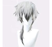Juego Arknights Silverash Peluca de cosplay Gris plata Fibra de alta temperatura Peluca de pelo Pelucas para la fiesta de Halloween Talla única Silverash