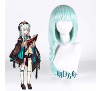 Juego Arknights Truth Cosplay Peluca Light Cyan Horsetail Girl Peluca de pelo de fibra resistente al calor Peluca de fiesta de Halloween Pelucas MJ-332J