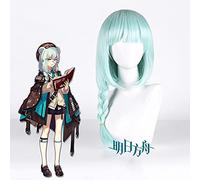 Juego Arknights Truth Cosplay Peluca Luz Cian Cola De Caballo Chica Peluca De Pelo De Fibra Resistente Al Calor Disfraz De Fiesta De Halloween Pelucas Mj-332J
