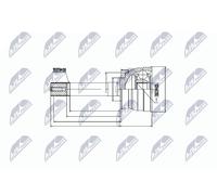 Juego Articulación Eje de Transmisión NTY NPZ-NS-079 Para Nissan