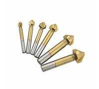 Juego avellanador - 6 piezas para perforaciones precisas, fabricado en acero de alta resistencia, ideal para trabajos de ferretería.