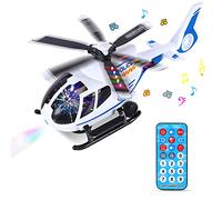 Juego Aviones de control remoto, Juguete de Helicóptero Rescate, Avion de Coche Educativos con Ruedas Inercia, Vehículos de Aviones con Luces LED y Música para niños de 3 4 5 6 7 8 años (Bianca)